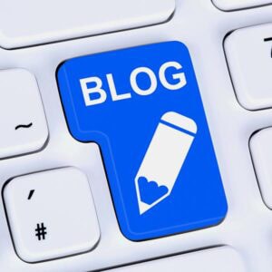 Blue 'Blog' key on keyboard